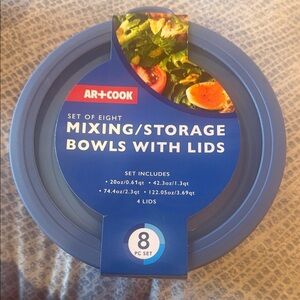 AR+COOK Mixing and Storage Bowls with Lids - Set of 8